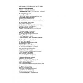 Faces on the wall (for the Corryong RSL Club) - 2004 first prize bush poetry category