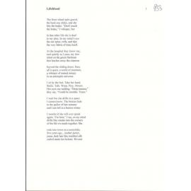 Lifeblood - 2007 first prize open poetry category