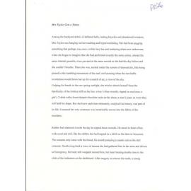 Mrs Taylor Gets a Tattoo - 2007 first prize short story category