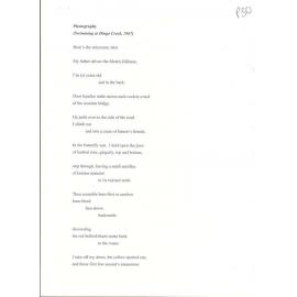 Photography (Swimming at Dingo Creek, 1967) - 2007 second prize open poetry category
