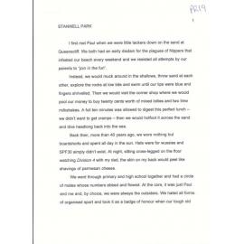 Stanwell Park - 2007 second prize short story category