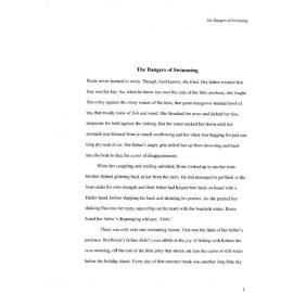 The Dangers of Swimming - 2010 first prize short story category