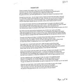 The Battler - 2011 third prize bush poetry category