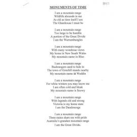 Monuments of Time - 2012 second prize bush poetry category