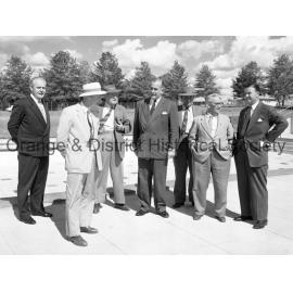 Mayor and others inspecting Olympic Pool