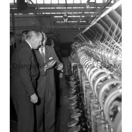 NSW Governor Sir Eric Woodward visits Woollen Mills