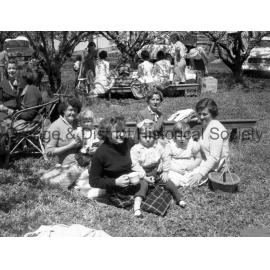 Cherry Blossom Queen Maureen Kelly at picnic