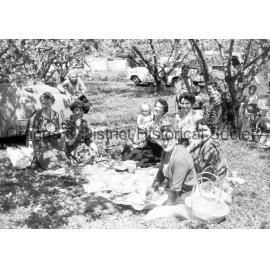 Cherry Blossom Queen Maureen Kelly at picnic