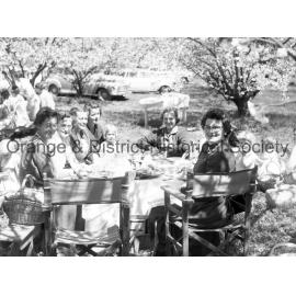 Cherry Blossom Queen Maureen Kelly at picnic