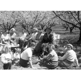 Cherry Blossom Queen Maureen Kelly at picnic