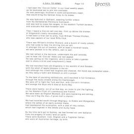 A Call to Arms - 2015 third prize bush poetry category