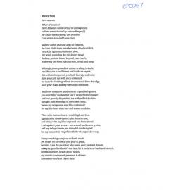 Water-Soul - 2019 first prize contemporary poetry category