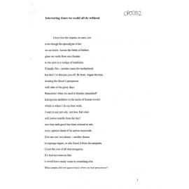 Interesting times we could all do without - 2021 first prize contemporary poetry category