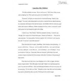 Laughing like Children - 2021 joint first prize short story category