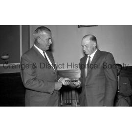 Presentation to Mr Schuback, retired from police