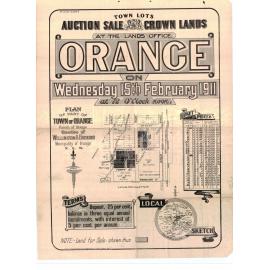 Town lots Auction Sale Crown Lands Orange sections 46 and 48