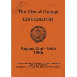 City of Orange Eisteddfod Program 1986