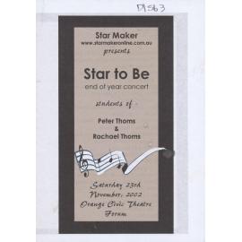 Starmaker presents Stars to Be, 2002