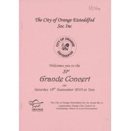 City of Orange Eisteddfod 31st Grand Concert 2010