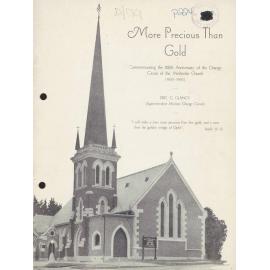 More Precious than Gold; commemorating the 100th anniversary of the Orange Circuit of the Methodist Church 1860 - 1960