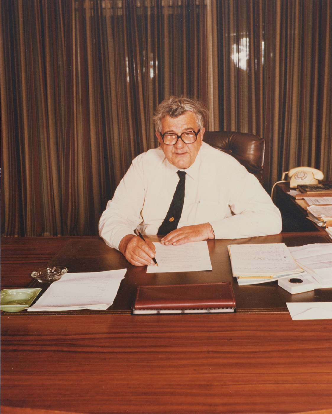 Bill Marshall, Orange town clerk 1971-1987. Image courtesy Orange City Library.